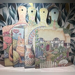 Vintage Wilscombe Melamine Cutting Boards - Set of 4